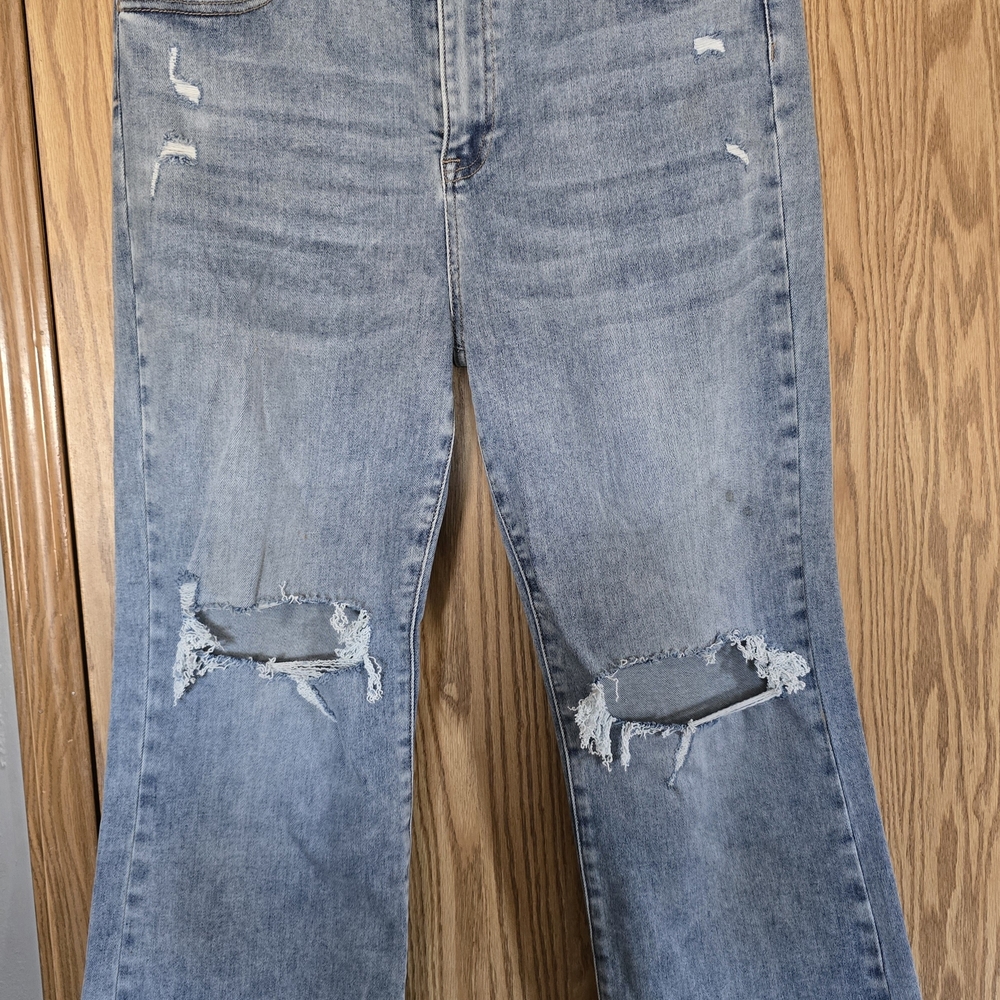 Freckled Poppy By Risen High Rise Distressed Blue Jeans